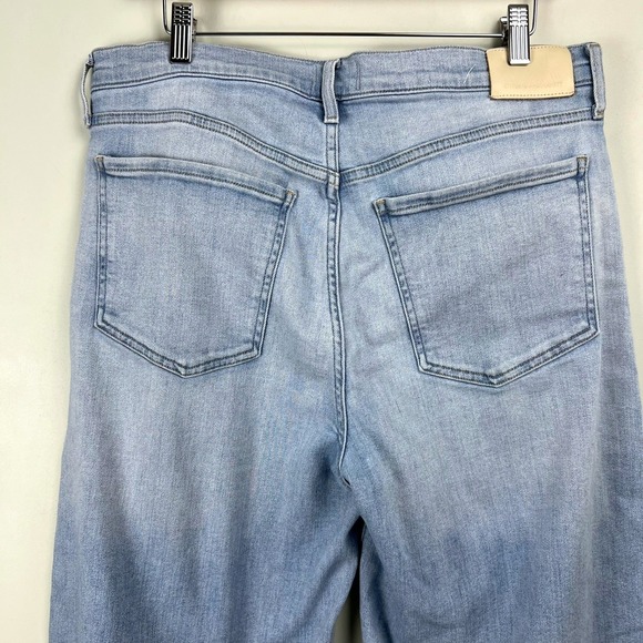 Citizens of Humanity Lyra Wide Leg High Rise Light Wash Raw Hem Jeans 31 Cropped - Picture 5 of 10